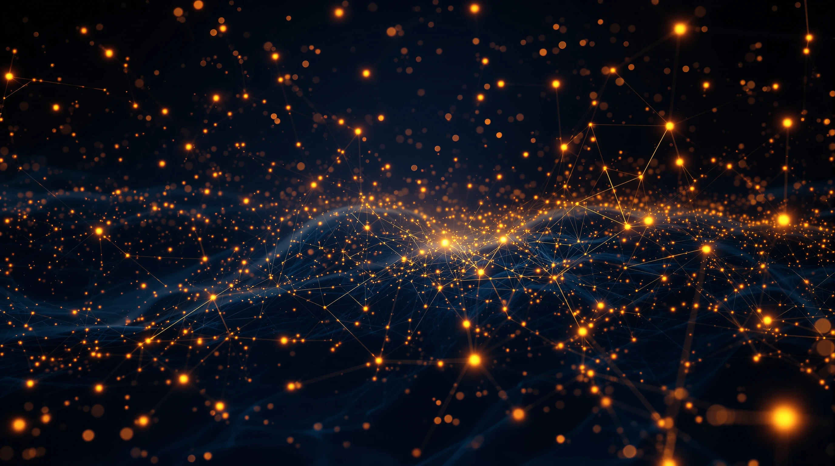 Abstract network of interconnected data nodes